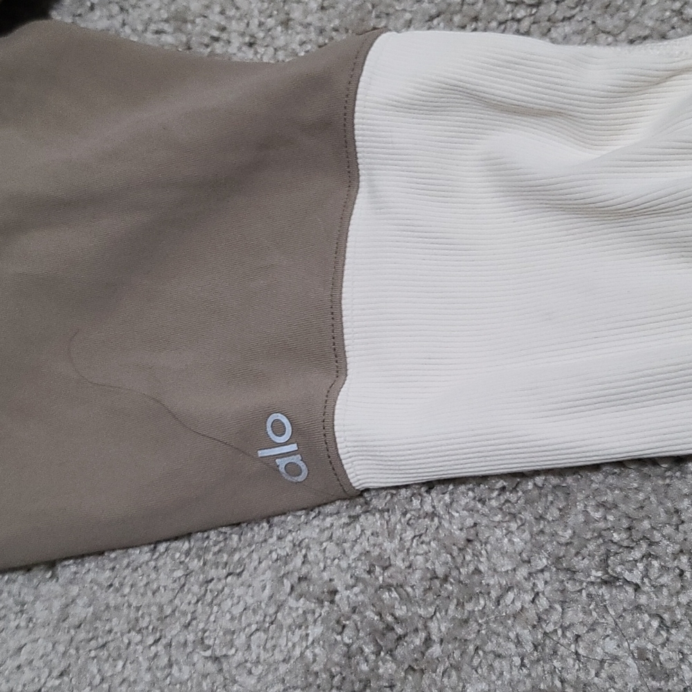 Lot 2 Alo Yoga Goddess Leggings Camel/Ivory and Marble/Black Medium - Picture 8 of 11